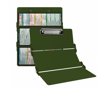 WhiteCoat Clipboard® Trifold - Army Green Medical Edition